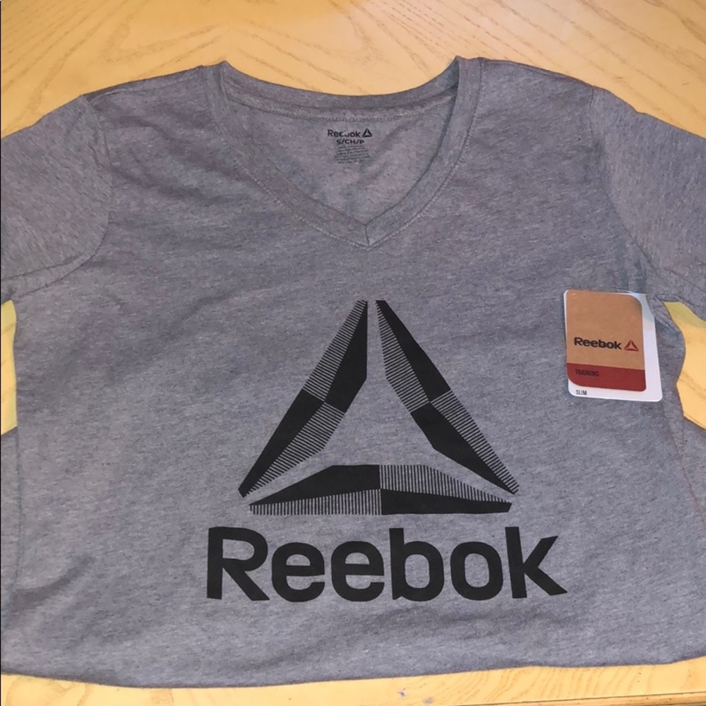 Gray Reebok v neck